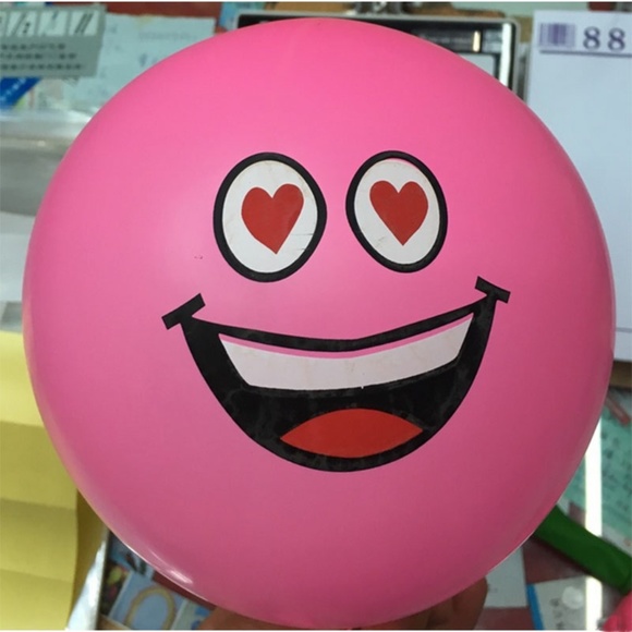 Emoji / Smiley face Latex Balloons, 10 Pcs, 12" ๐ธ - Picture 8 of 8